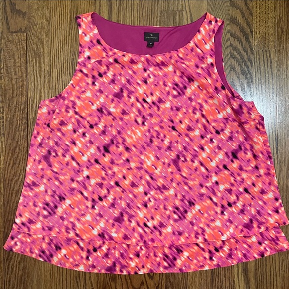 Worthington Pink Orange Ladies Tank Flow Bottom Hem Size XL - Picture 1 of 8
